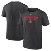 NHL Ottawa Senators Fanatics Authentic Pro Core Primary T-Shirt - Heather Charcoal