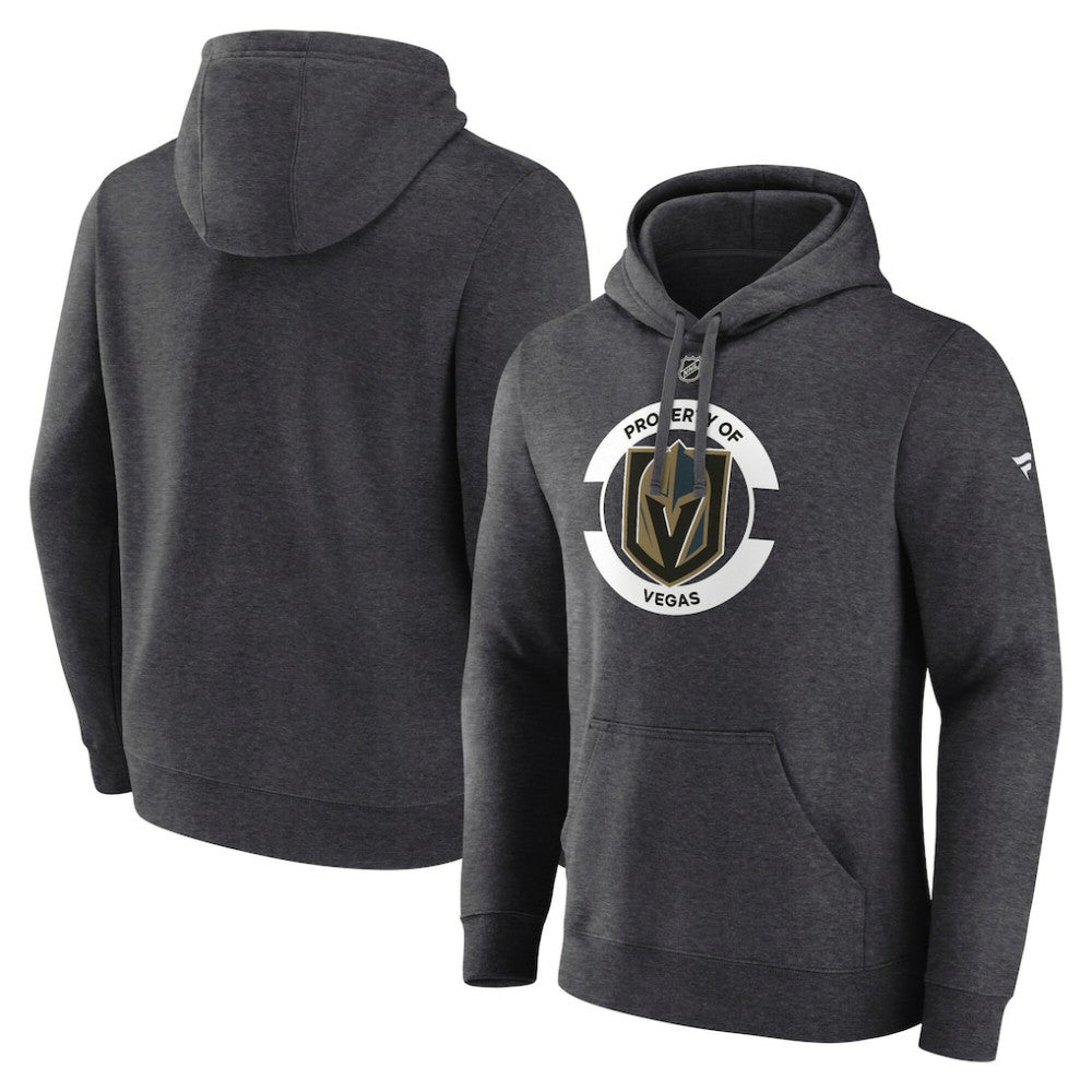 NHL Vegas Golden Knights Fanatics Authentic Pro Core Secondary Fleece Pullover Hoodie - Heather Charcoal