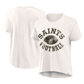 New Orleans Saints Women's Football Home Fashion T-Shirt Cream