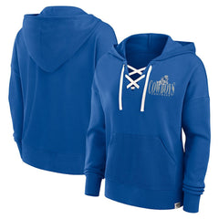 Dallas Cowboys Women's Blitz Left Lace-Up Pullover Hoodie Royal