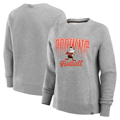 Cleveland Browns Women's Hit Hard Fleece Pullover Sweatshirt Heather Gray
