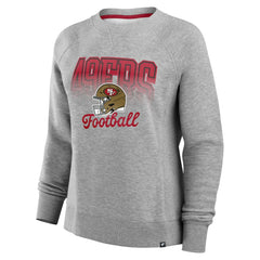 San Francisco 49ers Women's Hit Hard Fleece Pullover Sweatshirt Heather Gray