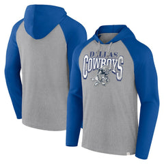 Dallas Cowboys Under Center Long Sleeve Hoodie T-Shirt Silver/Navy