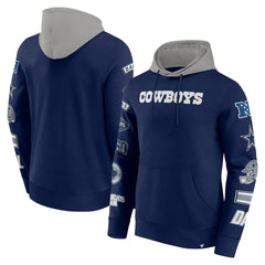 Dallas Cowboys Patched Out Pullover Hoodie Navy/Silver