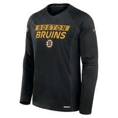 NHL Boston Bruins Fanatics Authentic Pro Rink Tech Long Sleeve T-Shirt - Black