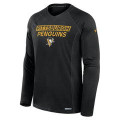 NHL Pittsburgh Penguins Fanatics Authentic Pro Rink Tech Long Sleeve T-Shirt - Black