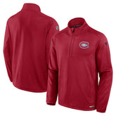 NHL Montreal Canadiens Fanatics Authentic Pro Rink Quarter-Zip Jacket - Red