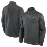 NHL Vegas Golden Knights Fanatics Authentic Pro Rink Quarter-Zip Jacket - Gray