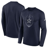 Dallas Cowboys Icon Legend Performance Long Sleeve T-Shirt Navy