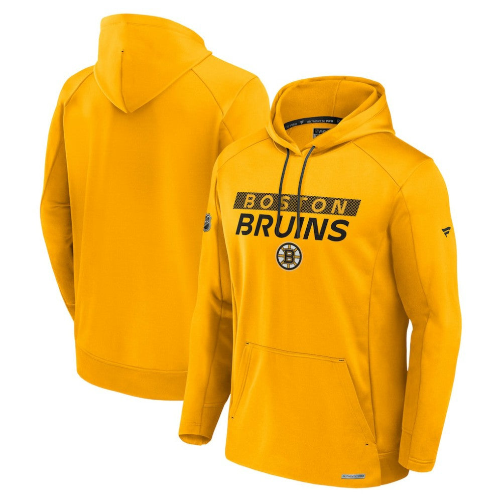 NHL Boston Bruins Fanatics Authentic Pro Rink Fleece Pullover Hoodie - Gold