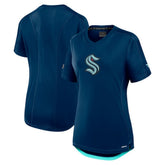 NHL Seattle Kraken Fanatics Women's Authentic Pro Rink T-Shirt - Deep Sea Blue