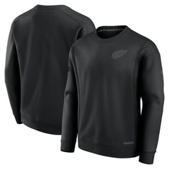 NHL Detroit Red Wings Fanatics Authentic Pro Road Fleece Pullover Sweatshirt - Black