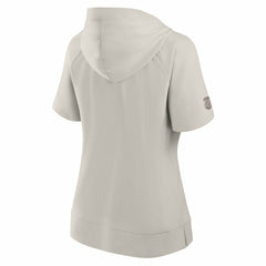 NHL Vegas Golden Knights Fanatics Women's Authentic Pro Road Fashion V-Neck Hoodie T-Shirt - Cream