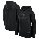 NHL Pittsburgh Penguins Fanatics Women's Authentic Pro Road Pullover Hoodie - Black