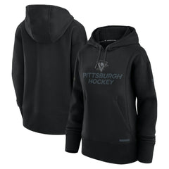 NHL Pittsburgh Penguins Fanatics Women's Authentic Pro Road Pullover Hoodie - Black