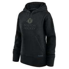 NHL Boston Bruins Fanatics Women's Authentic Pro Road Pullover Hoodie - Black