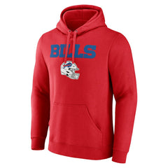Josh Allen Buffalo Bills Team Wordmark Player Name & Number Pullover Hoodie Red