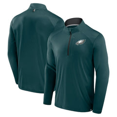 Philadelphia Eagles Defender Long Sleeve Quarter-Zip Jacket Midnight Green