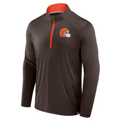 Cleveland Browns Defender Long Sleeve Quarter-Zip Jacket Brown