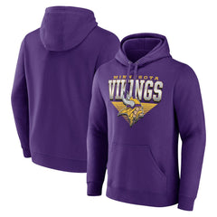 Minnesota Vikings Geometric Chrome Pullover Hoodie Purple