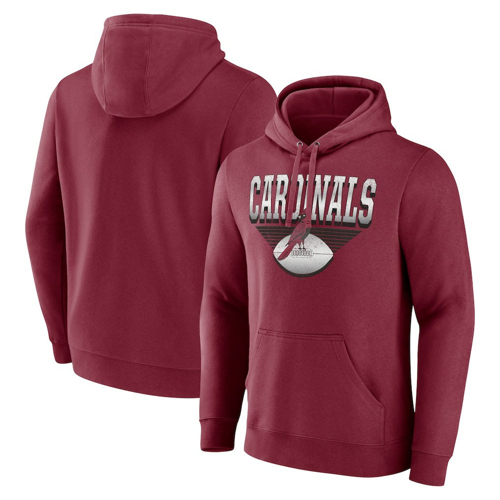 Arizona Cardinals Geometric Chrome Pullover Hoodie Cardinal