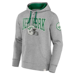 New York Jets Label Maker Pullover Hoodie Heather Gray