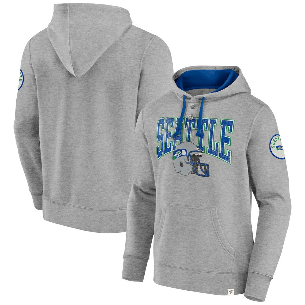 Seattle Seahawks Label Maker Pullover Hoodie Heather Gray