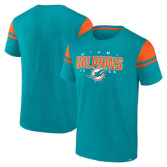 Miami Dolphins Old School Play Slub T-Shirt Aqua