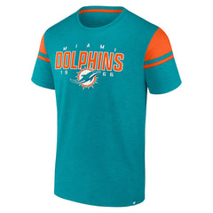Miami Dolphins Old School Play Slub T-Shirt Aqua