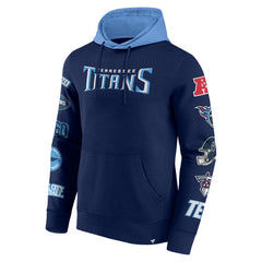 Tennessee Titans Patched Out Pullover Hoodie Navy/Light Blue