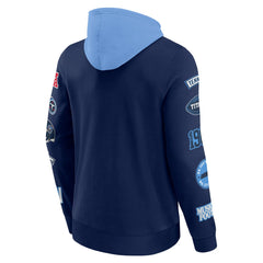 Tennessee Titans Patched Out Pullover Hoodie Navy/Light Blue
