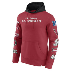 Arizona Cardinals Patched Out Pullover Hoodie Cardinal/Black