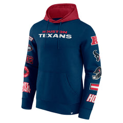 Houston Texans Patched Out Pullover Hoodie Navy/Cardinal