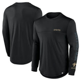 New Orleans Saints Blackout Long Sleeve T-Shirt Black
