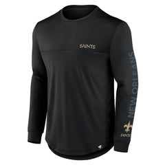 New Orleans Saints Blackout Long Sleeve T-Shirt Black