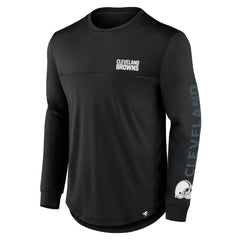Cleveland Browns Blackout Long Sleeve T-Shirt Black