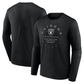 Las Vegas Raiders Stat Sheet Long Sleeve T-Shirt Black