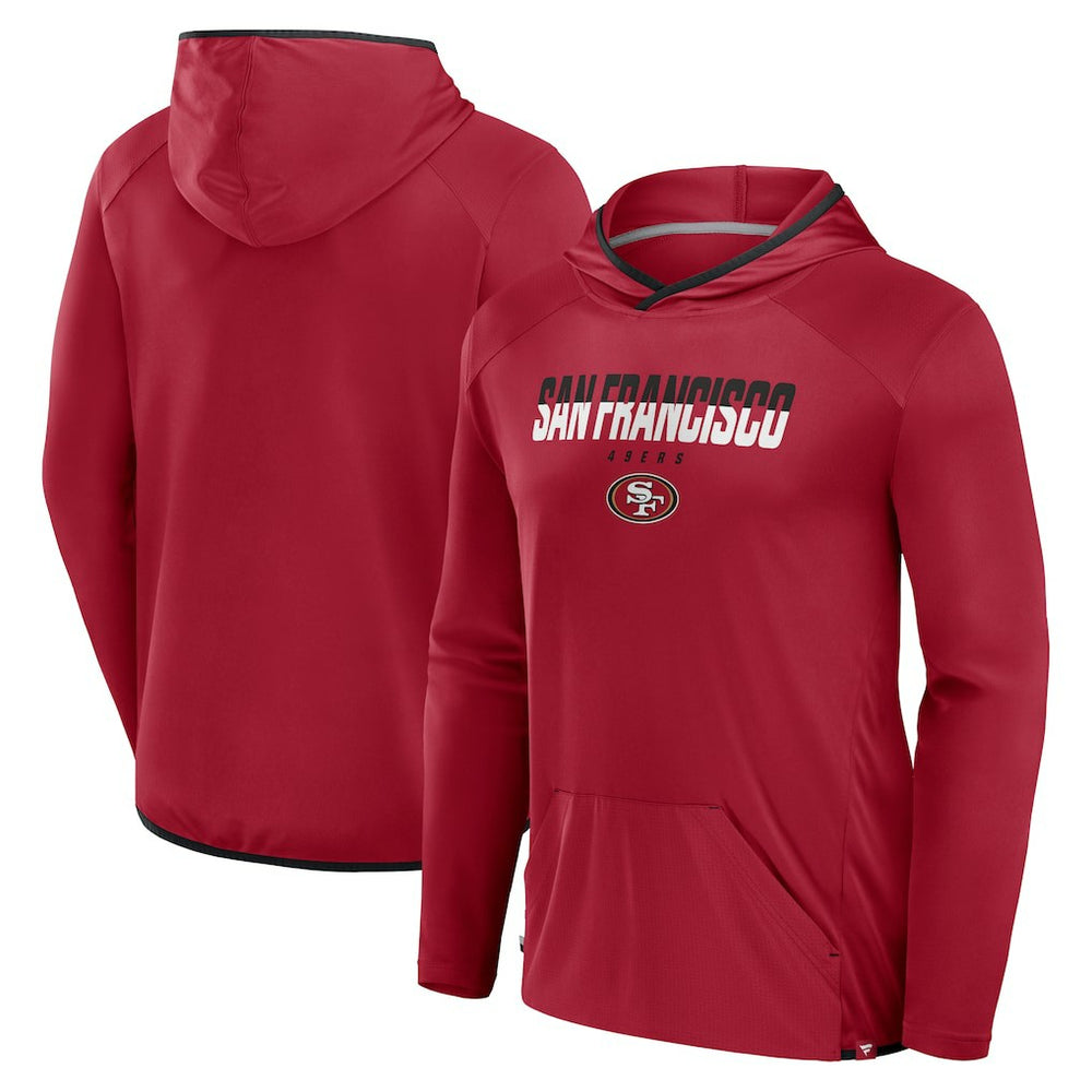 San Francisco 49ers Transitional Defender Hoodie Long Sleeve T-Shirt Scarlet