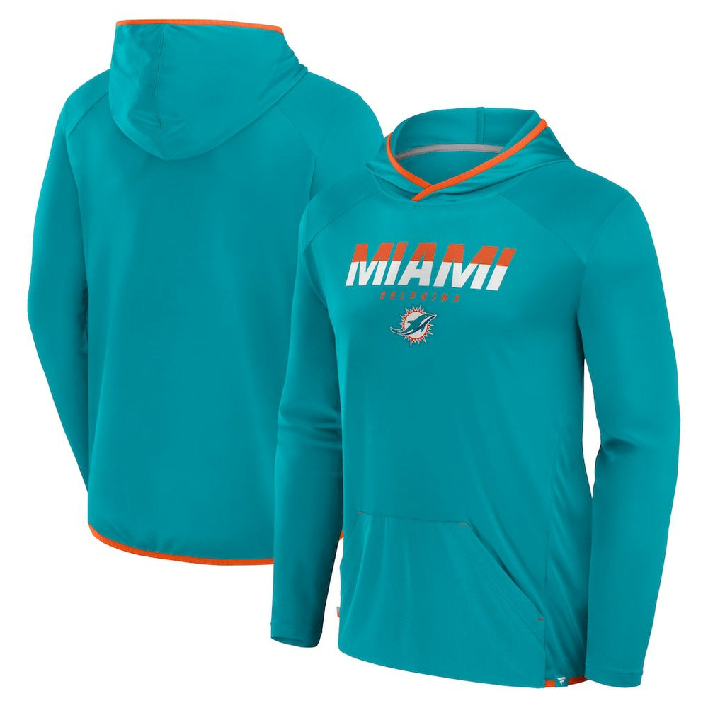 Miami Dolphins Transitional Defender Hoodie Long Sleeve T-Shirt Aqua