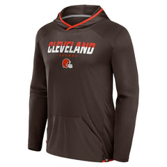 Cleveland Browns Transitional Defender Hoodie Long Sleeve T-Shirt Brown
