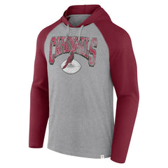 Arizona Cardinals Under Center Long Sleeve Hoodie T-Shirt Gray/Cardinal