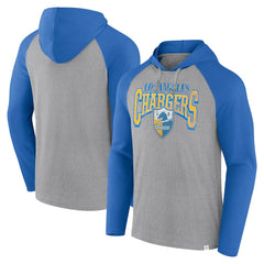 Los Angeles Chargers Under Center Long Sleeve Hoodie T-Shirt Gray/Powder Blue
