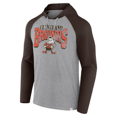 Cleveland Browns Under Center Long Sleeve Hoodie T-Shirt Gray/Brown