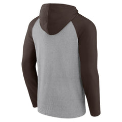 Cleveland Browns Under Center Long Sleeve Hoodie T-Shirt Gray/Brown