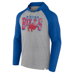Buffalo Bills Under Center Long Sleeve Hoodie T-Shirt Gray/Royal