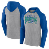 Seattle Seahawks Under Center Long Sleeve Hoodie T-Shirt Gray/Royal