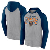 Chicago Bears Under Center Long Sleeve Hoodie T-Shirt Gray/Navy