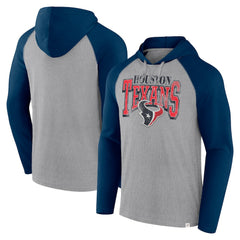 Houston Texans Under Center Long Sleeve Hoodie T-Shirt Gray/Navy