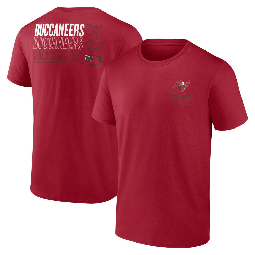 Tampa Bay Buccaneers Repeat Stats T-Shirt Red