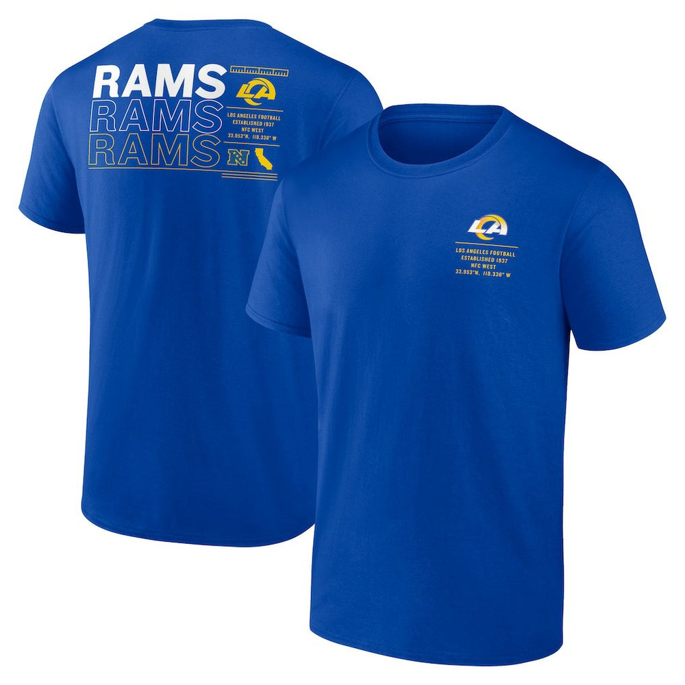 Los Angeles Rams Repeat Stats T-Shirt Royal